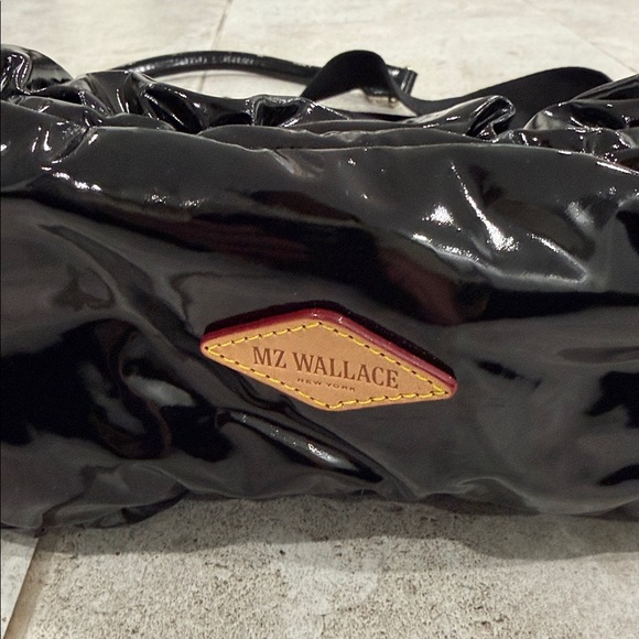 MZ Wallace Chelsea Glossy Black Shoulder Bag - Picture 7 of 13